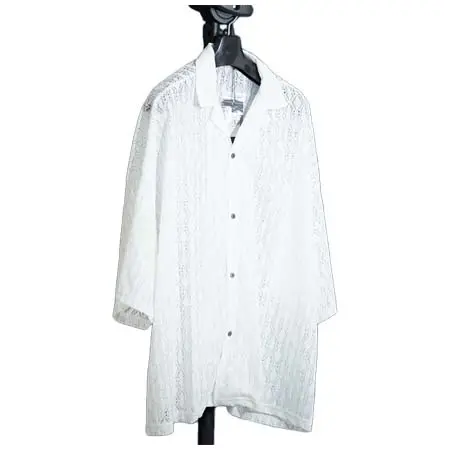 unrelaxing(アンリラクシング) ビッグシルエット レースシャツ　シアーシャツ