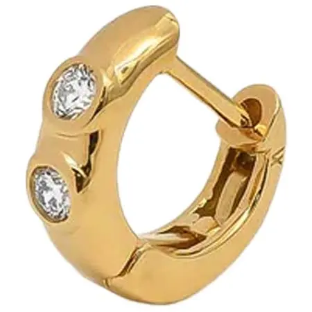 VARTIX(ヴァティックス) ダイヤモンド ゴールド フープ ピアス Sサイズ