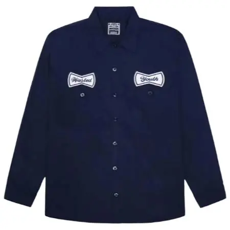 WASTED YOUTH(ウエステッド ユース) Work Shirt “Navy” / VERDY
