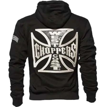 West Coast Choppers(ウエストコーストチョッパーズ) WCC OG CLASSIC PANEL ZIP HOODY-BLACK