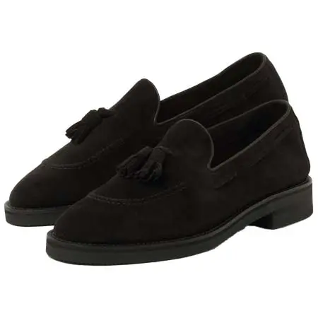 WH(ダブリューエイチ) ヤヌスカーフ スエード タッセルローファー