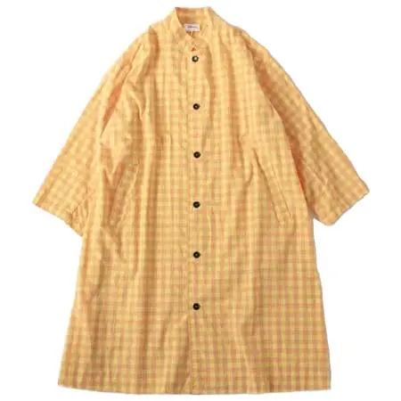Yarmo(ヤーモ) BIG COAT （PINK YELLOW GINGHAM）