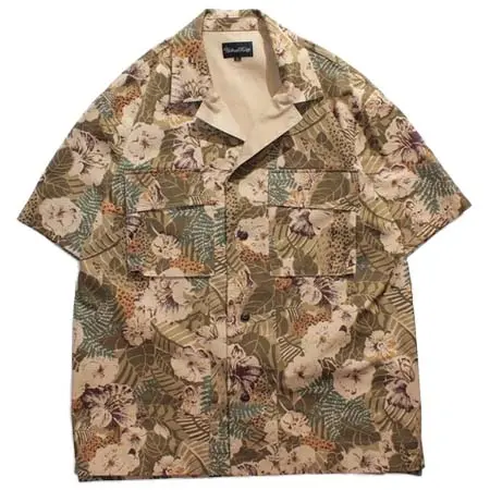 YELLOW RUBY(イエロールビー) Botanical Print Open Collar Shirt