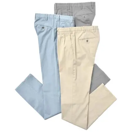 Zanella(ザネッラ) ガーメントダイコットンストレッチツイル2プリーツテーパードパンツ