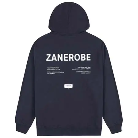 ZANEROBE(ゼインローブ) label orgo Hood Sweat – Black