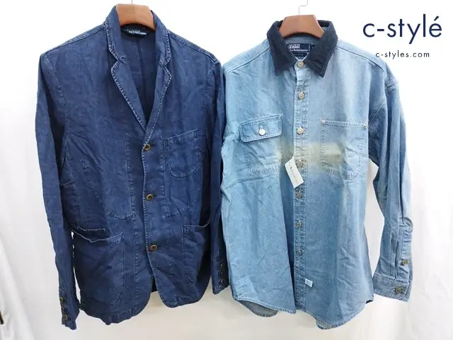 POLO Ralph Lauren ポロラルフローレン デニムシャツ M インディゴ ボタン 計2点