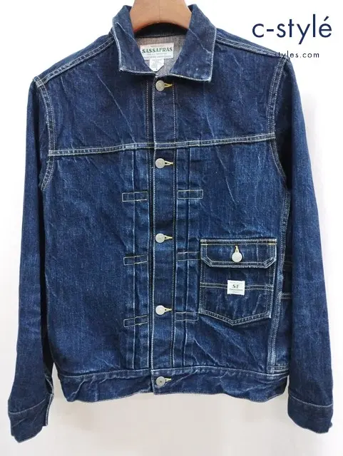 SASSAFRAS ササフラス デニムジャケット M インディゴ ボタン