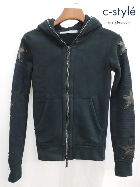 FranCisT_MOR.K.S. フランシストモークス ジップアップパーカー 0 ブラック ART.F.C.T.M/MC1752