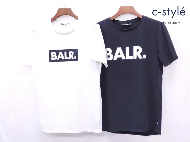 BALR. ボーラー Tシャツ M ブラック ホワイト 半袖 ロゴプリント 計2点