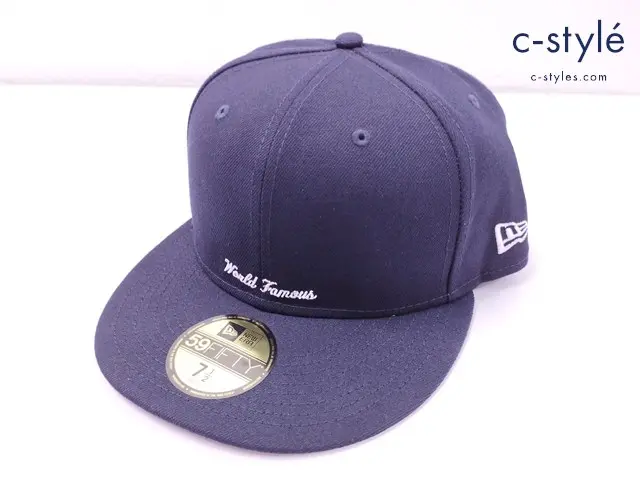 Supreme×NEW ERA キャップ 7・1/2（59.6cm） ネイビー Reverse Box Logo New Era
