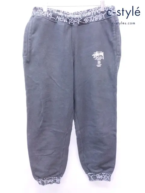 STUSSY ステューシー スウェットパンツ L ブラック