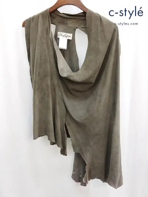 SHARE SPIRIT レザートップス 36 グレー系 FA1539 レディース