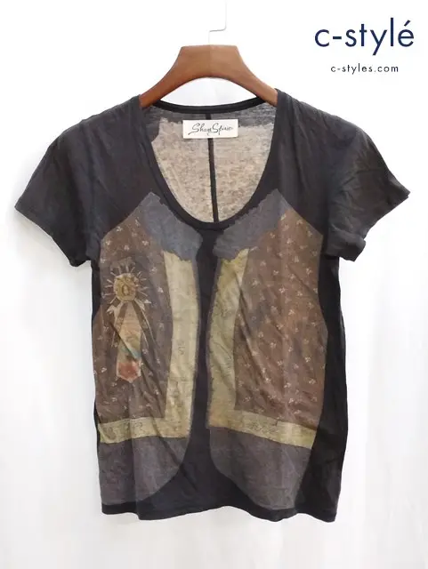 SHARE SPIRIT シェアスピリット Tシャツ 38 ブラック系 KS1622 綿100％ レディース