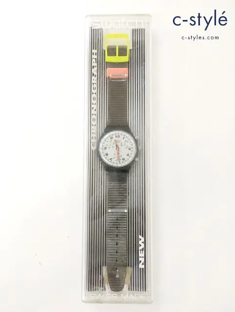 Swatch スウォッチ 腕時計 ブラック SCB105 クロノグラフ クォーツ