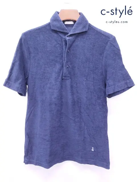 GUY ROVER ギローバー ポロシャツ L ネイビー イタリア製