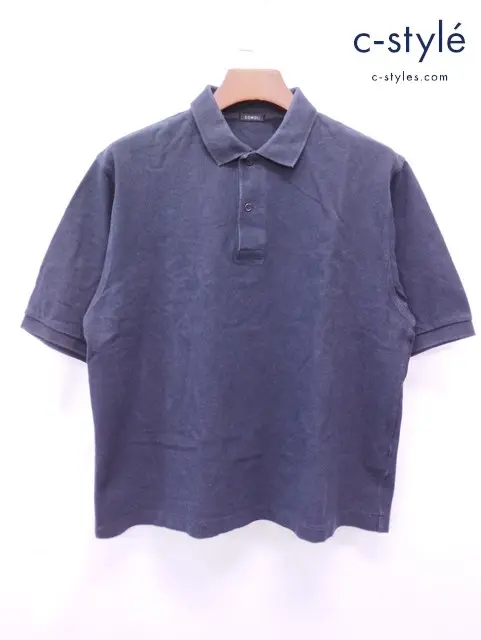 COMOLI コモリ ポロシャツ 1 ネイビー 綿100% 半袖