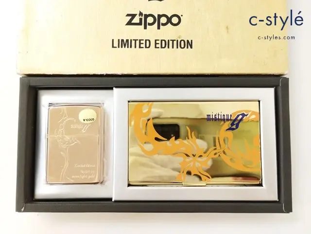 ZIPPO オイルライター Mistique G LIMITED EDITION 2000 真鍮ゴールドメッキ カードケース付