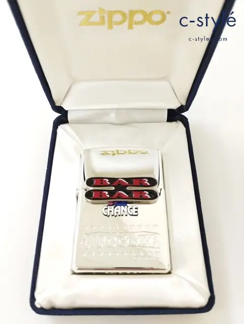 ZIPPO ジッポー オイルライター BAR BAR CHANCE JUGGLER シルバー 2006 立体プレート