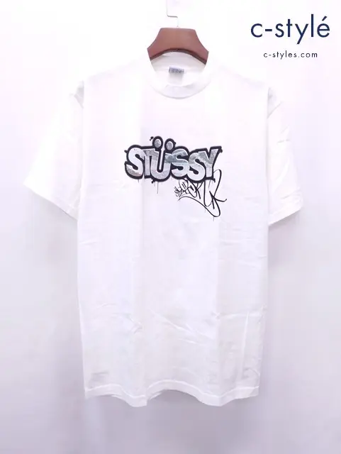 STUSSY ステューシー Tシャツ LARGE ホワイト 綿100％