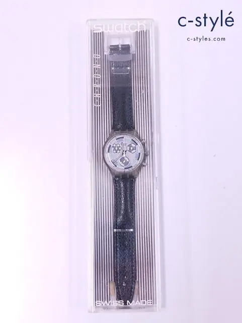 Swatch スウォッチ 腕時計 クリア×ブルー系 クロノグラフ クォーツ SCV100