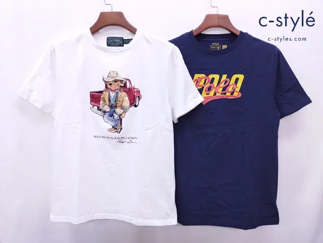POLO RALPH LAUREN ポロラルフローレン Tシャツ XL (18-20) ホワイト ネイビー ポロベア キッズ 男の子