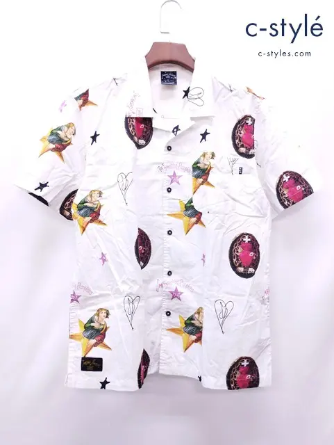 HUF ハフ シャツ L ホワイト系 SMASHING PUMPKINS DAYDREAM S/S WOVEN TOP