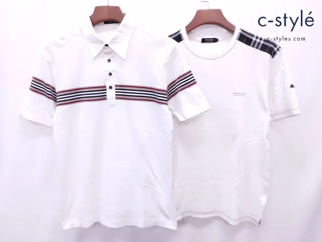 BURBERRY BLACK LABEL バーバリーブラックレーベル Tシャツ ポロシャツ 3 ホワイト系