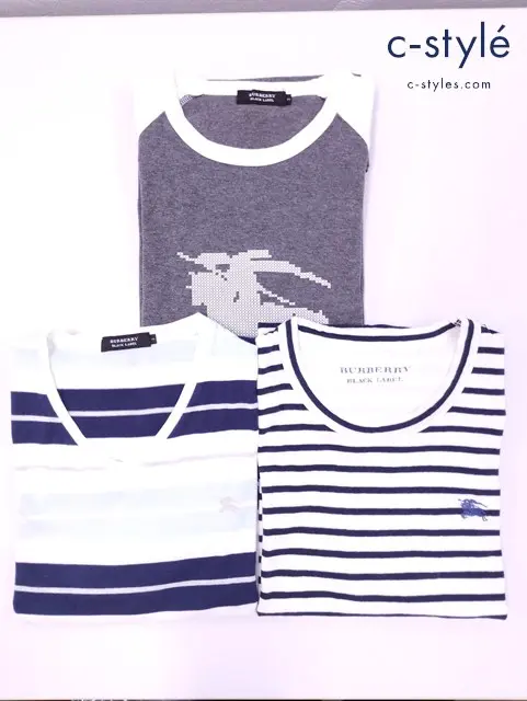 BURBERRY BLACK LABEL バーバリーブラックレーベル 半袖Tシャツ 3 綿100％ 計3点