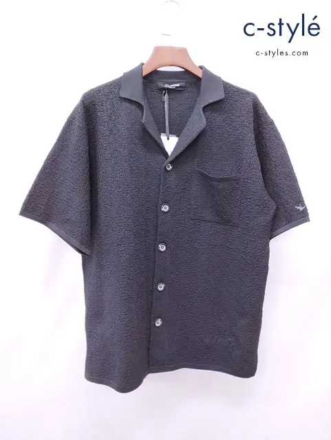 1PIU1UGUALE3 ウノピゥウノウグァーレトレ 半袖シャツ XL ブラック RELAX USK-22039SZ