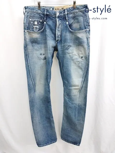 DENHAM デンハム デニムパンツ 33 インディゴ CROSSBACK MI JHW 27201-2-11003 綿100％