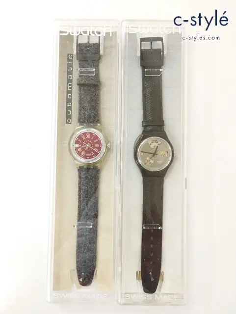 Swatch スウォッチ 腕時計 ブラック クリア×グレー SAB100 SAK400 自動巻き