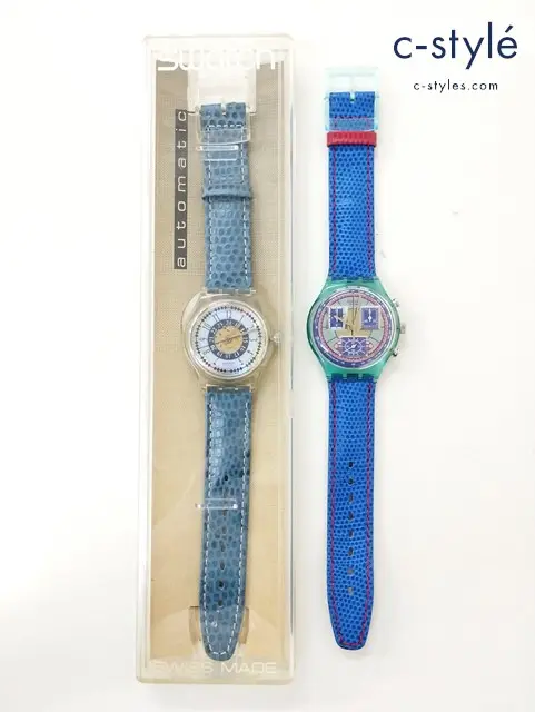 Swatch スウォッチ 腕時計 ブルー系 クリア×ブルー 411QZ SAK110 クォーツ 自動巻き