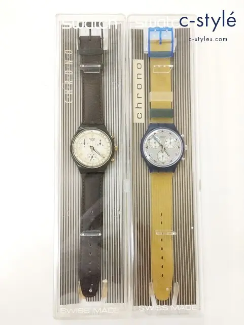 Swatch スウォッチ 腕時計 ブルー×イエロー系 ブラック×ブラウン クロノグラフ クォーツ