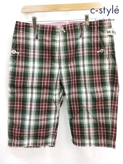 JUNYA WATANABE ジュンヤワタナベ ハーフパンツ S マルチカラー ナイロン100% チェック柄