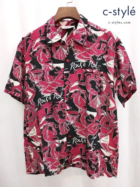 STAR OF HOLLYWOOD スターオブハリウッド シャツ L レッド系 SH39090 レーヨン100％