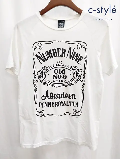 NUMBER(N)INE ナンバーナイン Tシャツ 2 ホワイト old No.9 プリント 半袖