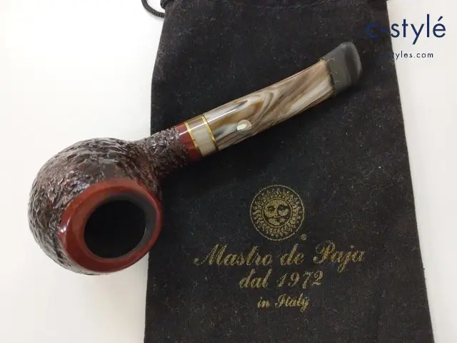 MASTRO DE PAJA マストロデパヤ パイプ CINQUE TERRE R04 ハンドメイド 収納袋付き 喫煙具 タバコ 煙草