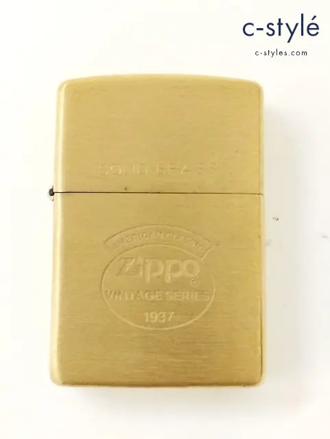ZIPPO ジッポー オイルライター SOLID BRASS AMERICAN CLASSIC VINTAGE SERIES 1937 ゴールド 1995 煙草