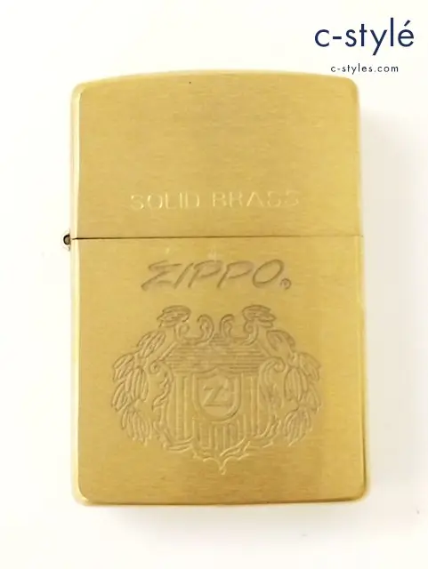 ZIPPO ジッポー オイルライター SOLID BRASS ゴールド 1995 喫煙具 嗜好品