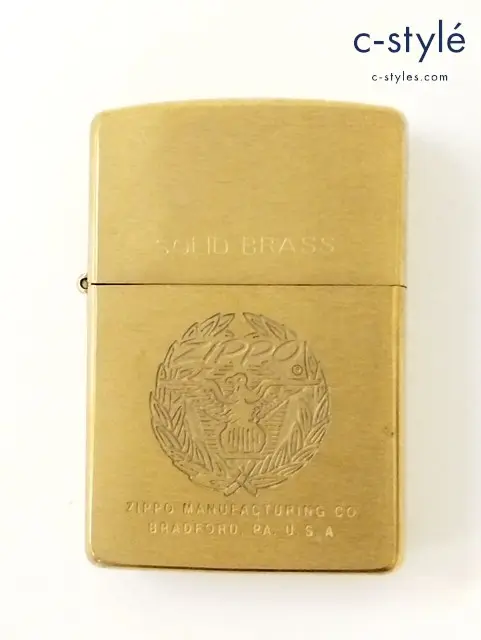 ZIPPO ジッポー オイルライター SOLID BRASS MANUFACTURING CO. ゴールド 1995 喫煙具