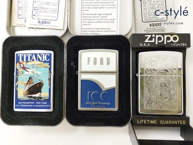 ZIPPO オイルライター アラベスク 唐草 ベネチアン TITANIC タイタニック FORD 100YEARS 計3点