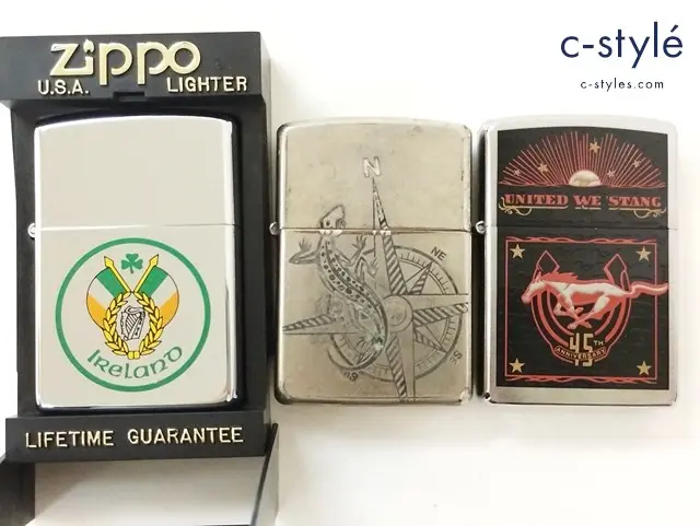 ZIPPO ジッポー オイルライター 喫煙具 ADVENTURE TEAM Marlboro マルボロ UNITED WE STANG 他 計3点
