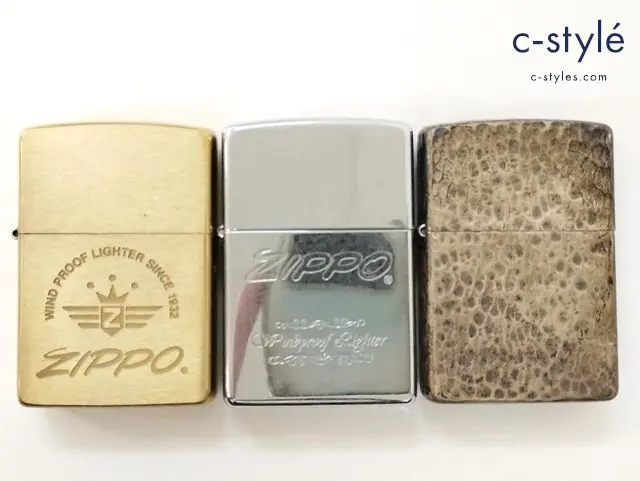 ZIPPO ジッポー オイルライター 喫煙具 WIND PROOF LIGHTER SINCE 1932 他 計3点