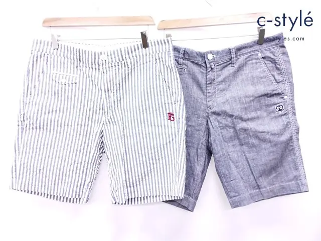 PEARLY GATES パーリーゲイツ ショートパンツ 6 グレー系 ホワイト×グレー