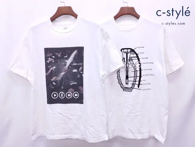 SEQUEL シークエル Tシャツ L ホワイト 綿100％ 計2点