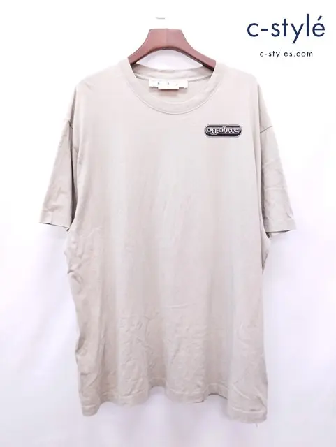 OFF-WHITE オフホワイト Tシャツ XL ベージュ系 綿100％