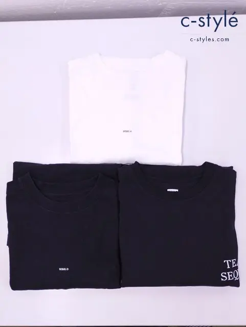 SEQUEL シークエル Tシャツ L 綿100％ ホワイト ブラック 計3点