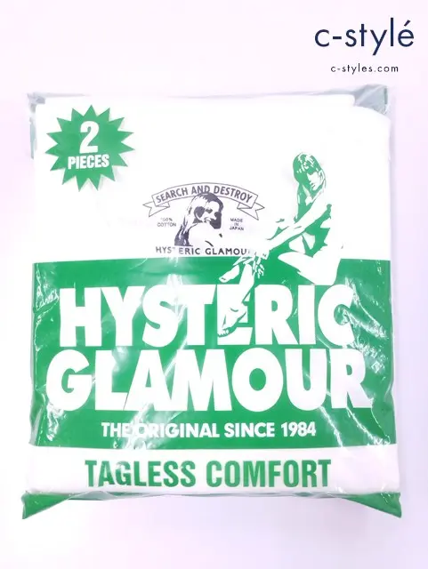 HYSTERIC GLAMOUR ヒステリックグラマー Tシャツ L ホワイト HYS SYMBOL 2PACS