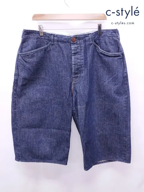 EVISU エヴィス デニムハーフパンツ 36×40 インディゴ YAMANE GUARANTEED 綿100％