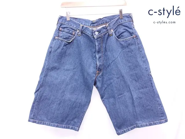 EVISU エヴィス デニムハーフパンツ 38 インディゴ 2001 メニーポケット 綿100％